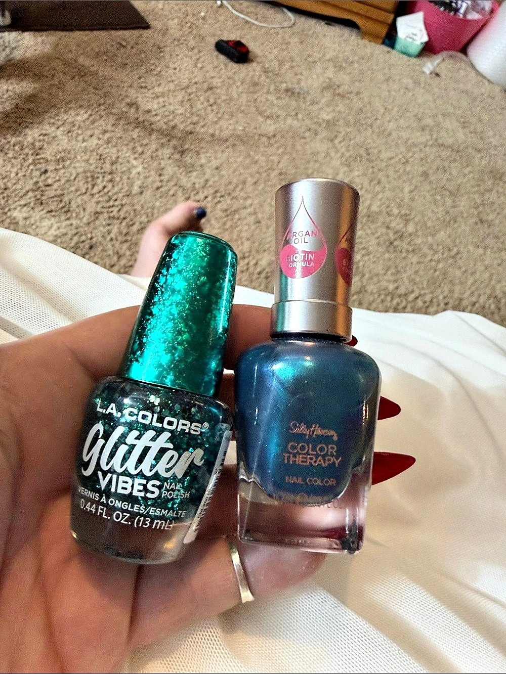 LA Colors Glitter Vibes Nail Polish Nail Polish Duo in Blue & Green NWT 2 for on